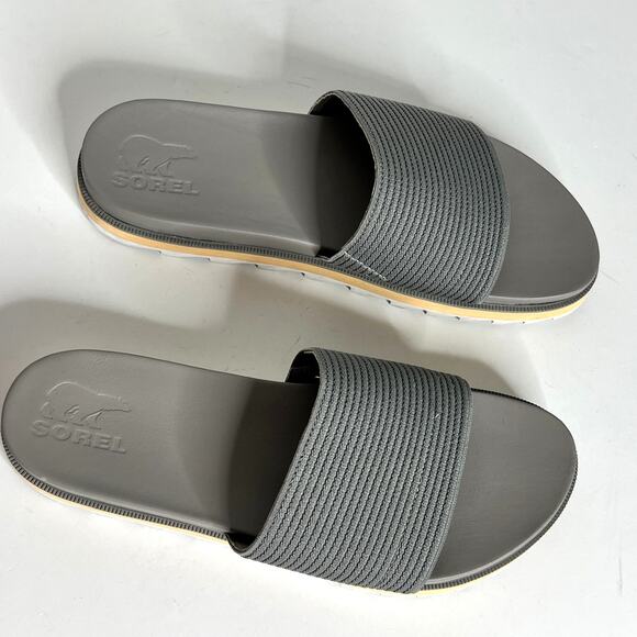 Sorel Roaming Easy Slides Grey Shoe Size 11 - Picture 2 of 7